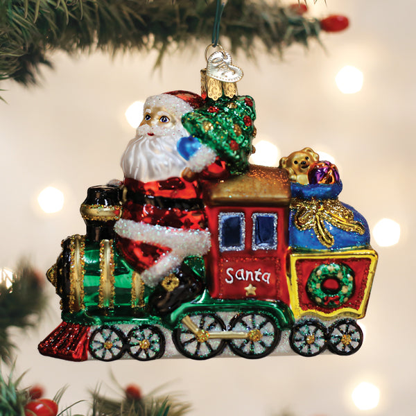 Santa On Locomotive Ornament – Old World Christmas